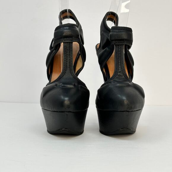 L.A.M.B. by Gwen Stefani Caitlyn Platform Heels, Black Leather size US 6 - Picture 6 of 12